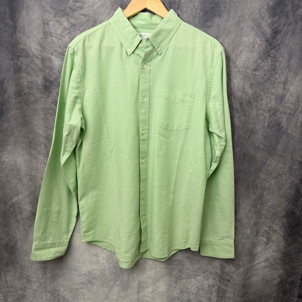 Gap Light Green Standard Fit Oxford Shirt Mens Medium NWT Preppy Clean O